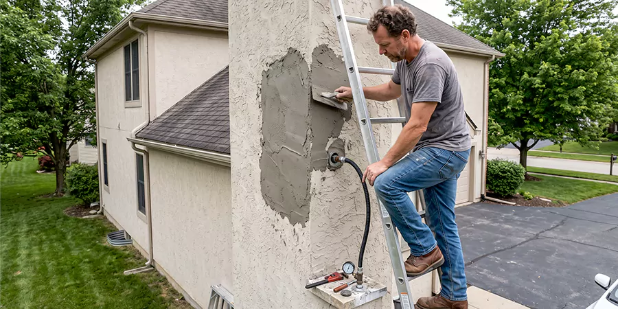 Gas and Stucco Chimney Repair Marlboro