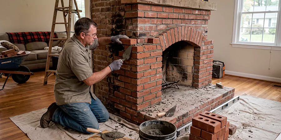 Rebuild Stone Fireplace Marlboro