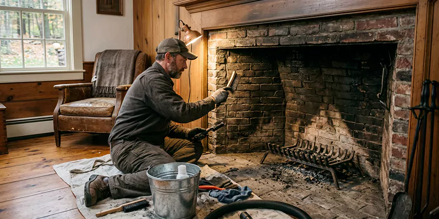Inglenook and Coal Burning Fireplace Restoration Marlboro