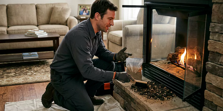 Sand and Embers for Gas Fireplace Marlboro